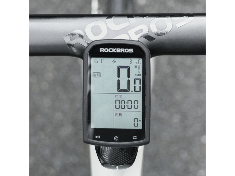 Rockbros Holder Til Cykelur Rockbros Wt-2 Med Plads Til Airtag - Sort