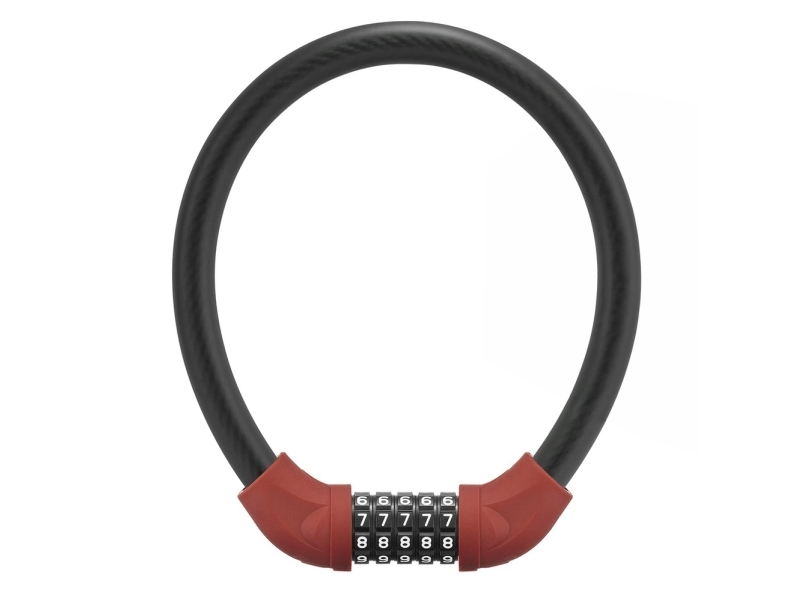 Rockbros Fahrradschloss Rks870-Bk Zahlenschloss Stahlline 85 Cm - Rot