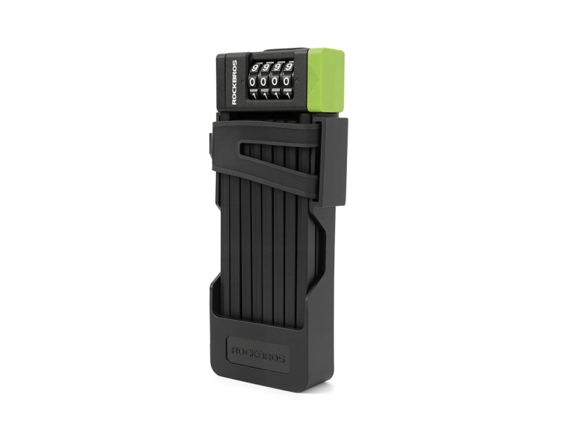 Rockbros Cykellås 829 Med Kode, Foldbar - Sort