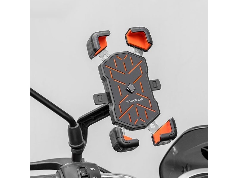 RockBros telefonholder Rockbros HW-117 klemme til styr - sort/orange