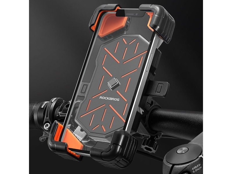 RockBros telefonholder Rockbros HW-117 klemme til styr - sort/orange