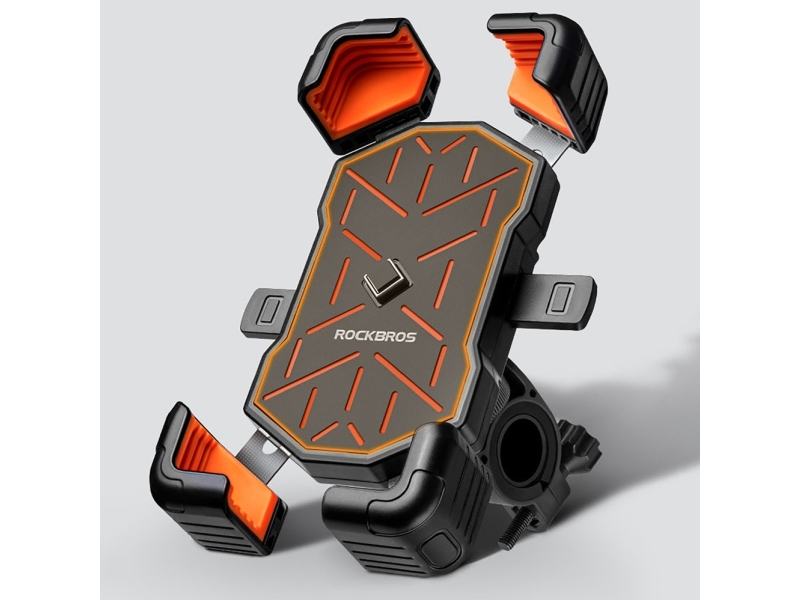 RockBros telefonholder Rockbros HW-117 klemme til styr - sort/orange