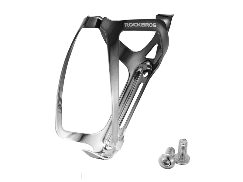 Rockbros Flaskebærer Rockbros Rkl02 I Aluminium - Sort/Sølv