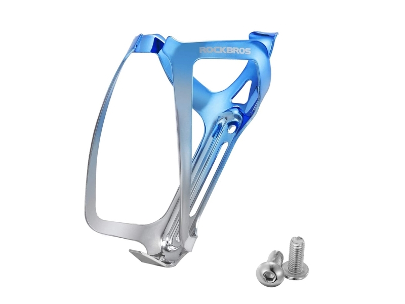 Rockbros Flaskekurv Rockbros Rkl02 I Aluminium - Blå/Sølv