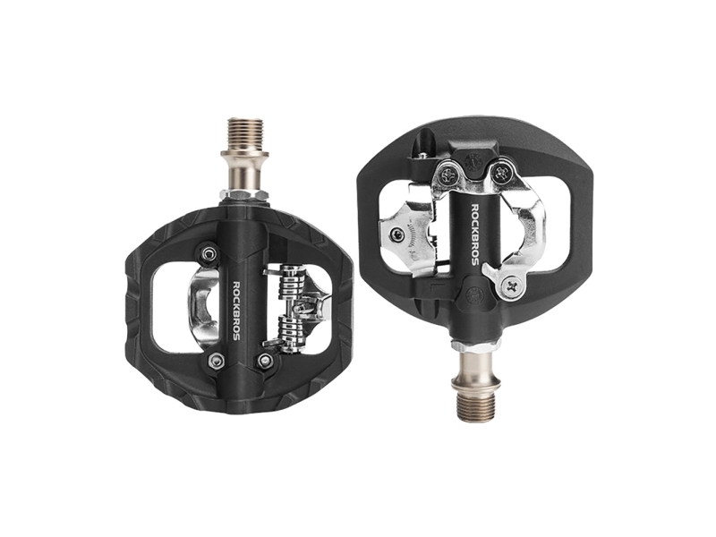 Rockbros Cykelpedaler Rockbros M108 Nylon Half-Lock Dobbelt - Sort