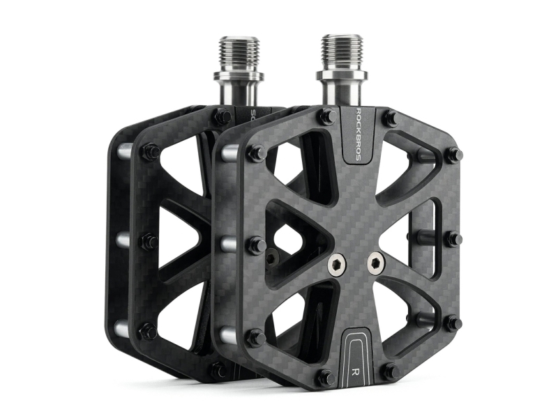 Rockbros Cykelpedaler Rockbros C525 Platform Med Kulfiber - Sort