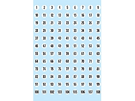 Herma Numbers 8Mm 1-540 Paper White Black 5 Sh., Weiß, 8 Mm, 5 Blätter