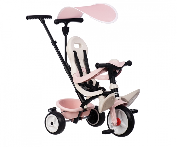 Smoby Baby Balade, Pige, Skub, Børn, Solidt Hjul, Sort, Lyserød, Hvid, Frem/Tilbage