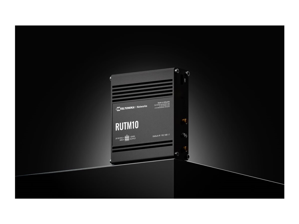 Teltonika Rutm10, Wi-Fi 5 (802.11Ac), Dual-Band (2,4 Ghz/5 Ghz), Ethernet/Lan, Schwarz, Industrieller Router