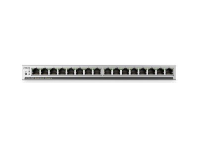 Zyxel Gs1100-16Eps Slimline Unmanaged + Poe+ 135W 16 Port Gigabit Unmanaged + Switch