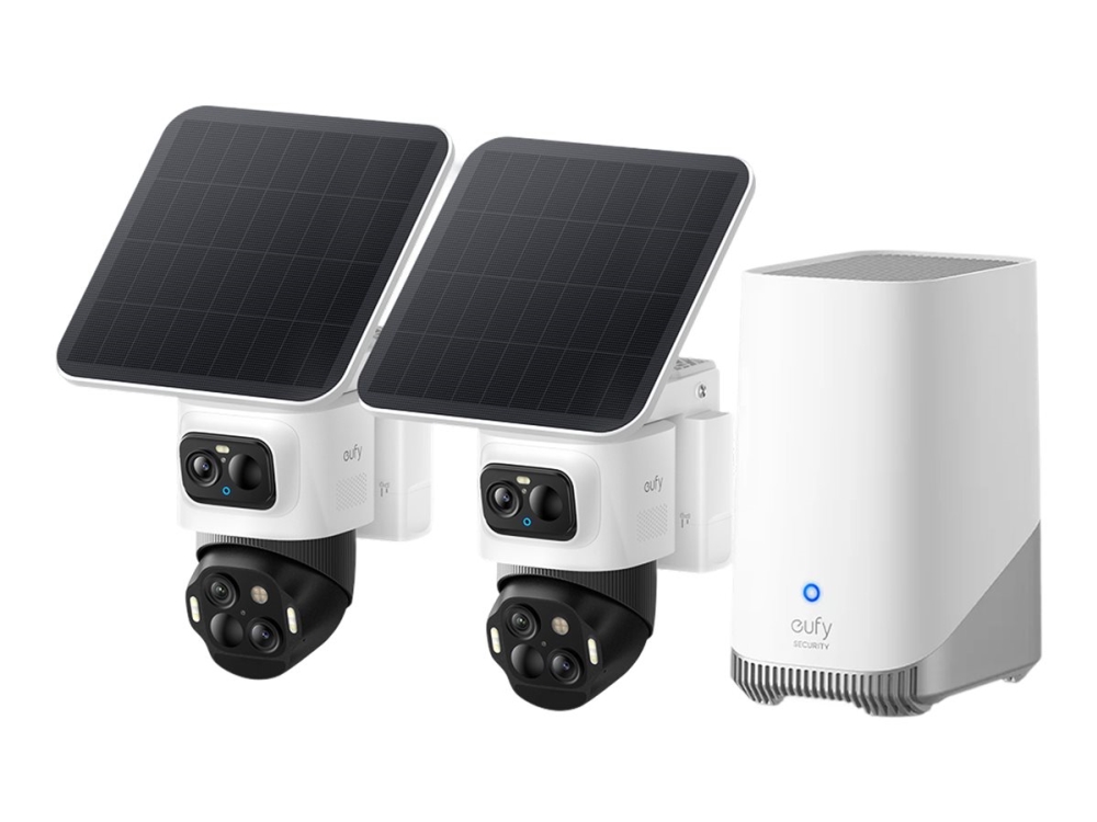 Eufy Cam S4 2-Cam Kit, Ip-Sicherheitskamera, Innen & Außen, Kabellos, Decke/Wand, Schwarz, Weiß, Patrone (Form)