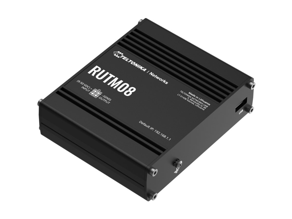 Teltonika RUTM08 - Router 3-port switch - 1GbE, IEEE 802.3u, PPP - DIN monterbar på skinne, væg-monterbar, overflademonterbar