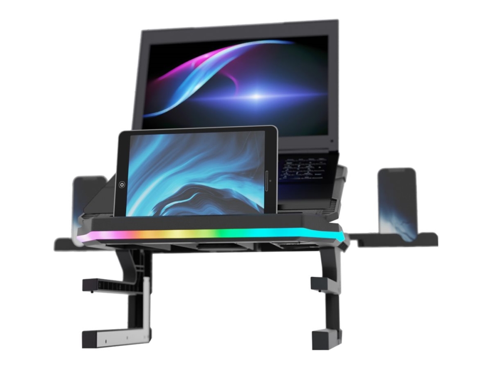 Enermax R.T. STAND - Notebook/tabletstander - med smartphonestander, tablet stand - sort