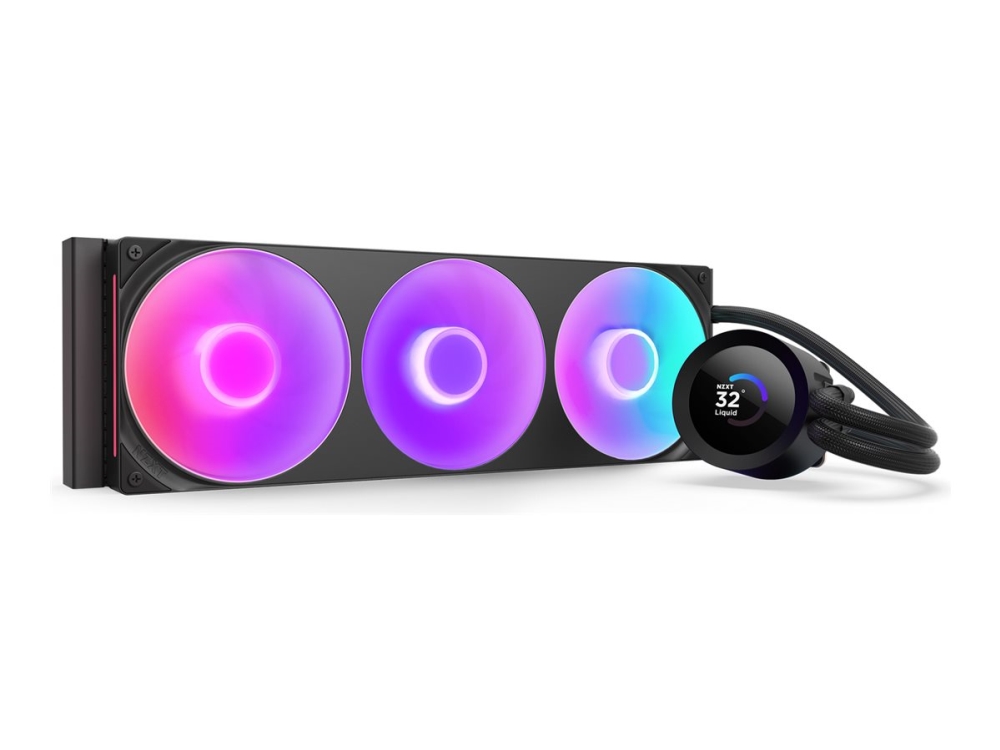 Nzxt Kraken Plus 360 Rgb, All-In-One-Flüssigkeitskühler, 500 Rpm, 2400 Rpm, Schwarz