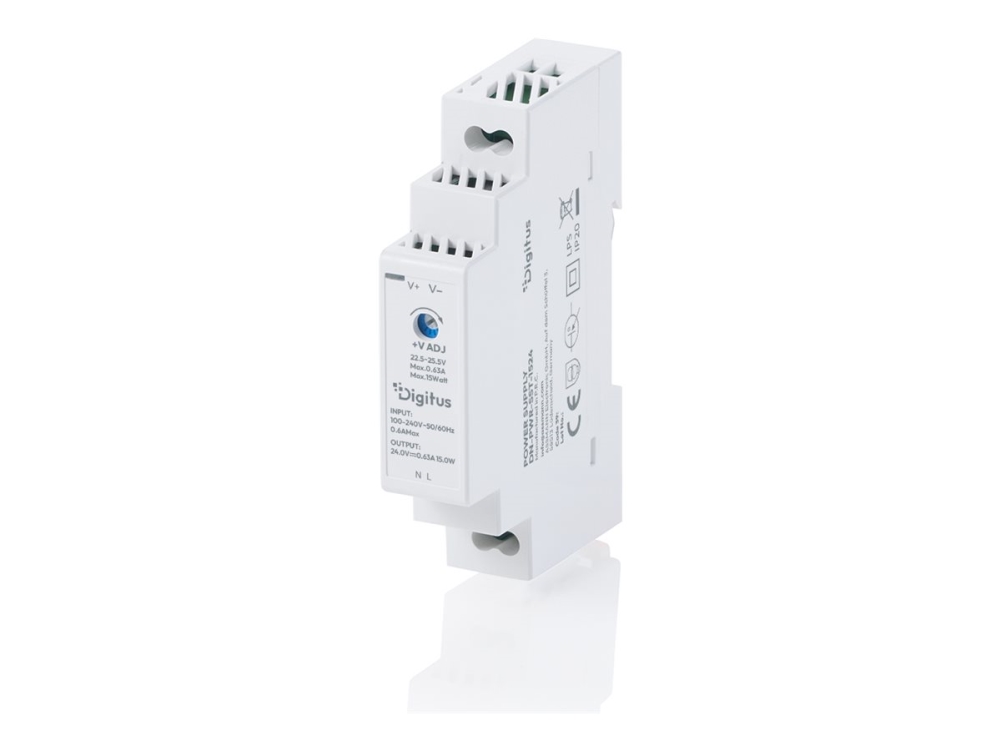 DIGITUS DIN-skinne strømforsyning Trinform 24V/0,63A/15W