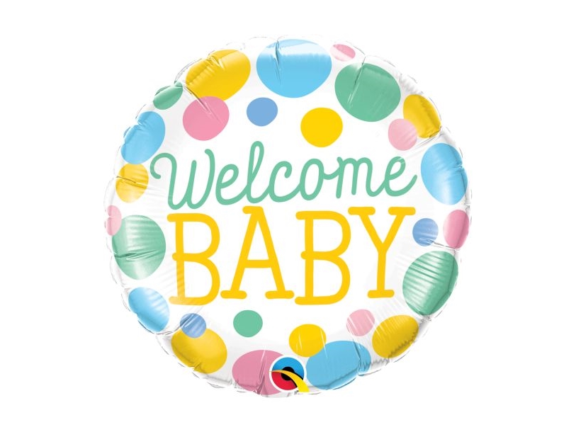 Welcome Baby Folienballon, 45 Cm