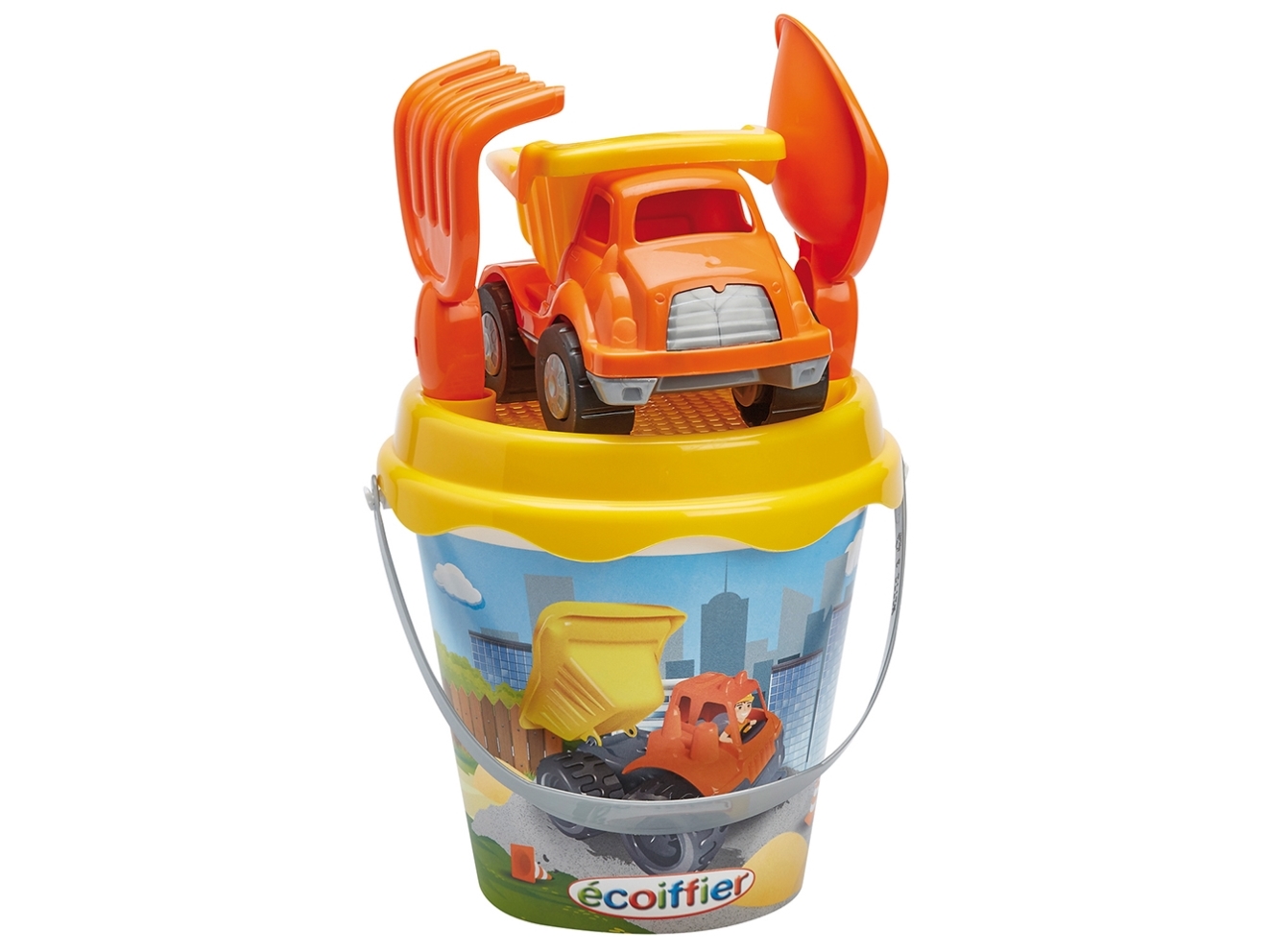 Ecoiffier Eimer-Set M. Zubehör (Bau) 17 Cm