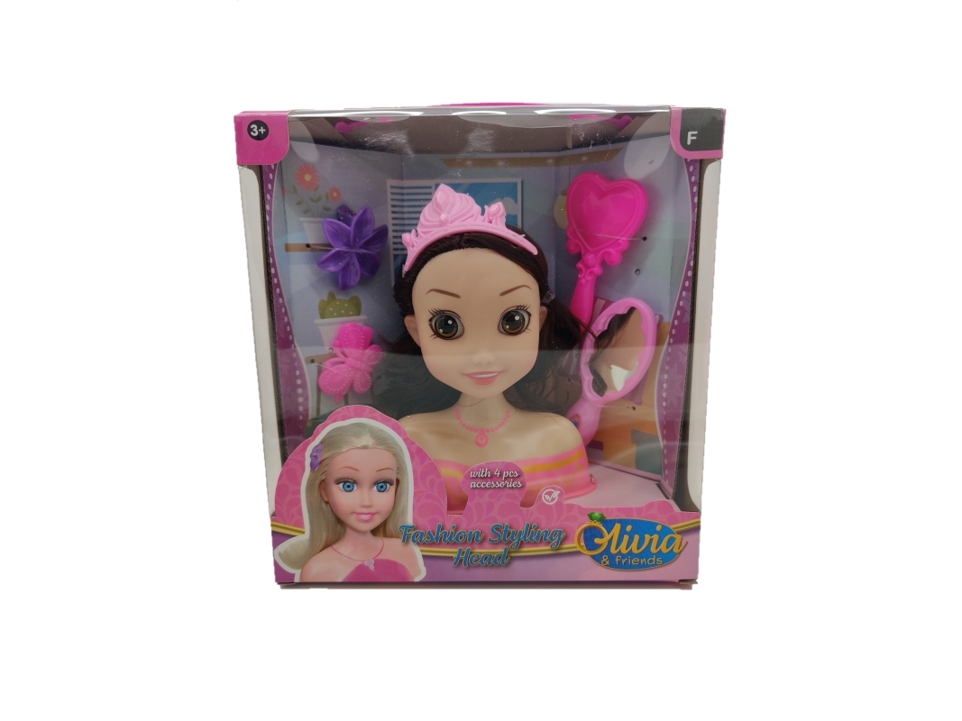 Impulse Toys Fashion Styling Head w/4 pcs. Accessories, 2-asst
