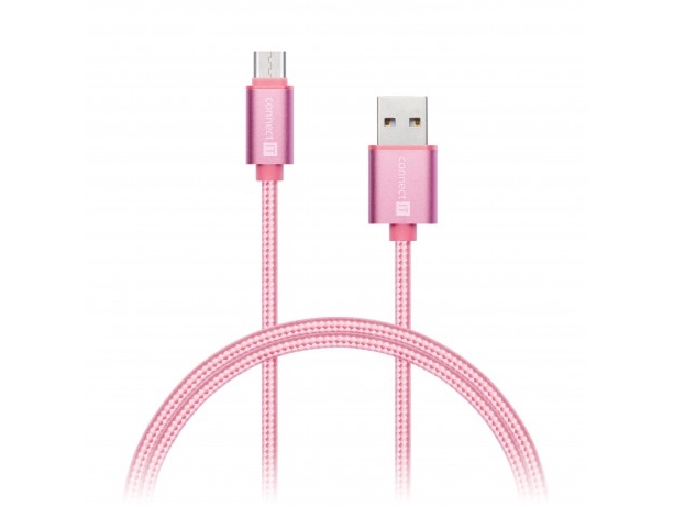 Connect It Ci-667, 1 M, Usb C, Usb A, Usb 3.2 Gen 1 (3.1 Gen 1), Pink