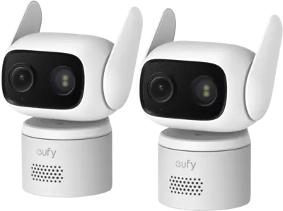 Eufy Wiredcam C31 2-Cam Pack, Ip-Sicherheitskamera, Innen & Außen, Kabellos, Weiß, 360°, 130°