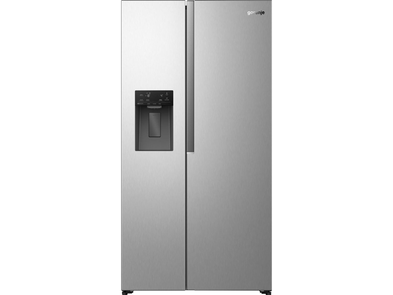 Gorenje NRS917E61X, Vapaasti seisova, Amerikkalainen ovi, Harmaa, 2 ovi(a), Kosketus, LED