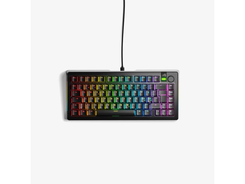 Glorious Gaming GLO-KB-GMMK3-PRO-75-PB-FOX-W-BLK-ND, Ledningsført, USB, Mekanisk, QWERTY, RGB LED, Sort