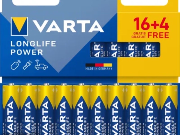 Varta Lr06 Longlife Power 16+4 Batterien (Blister)