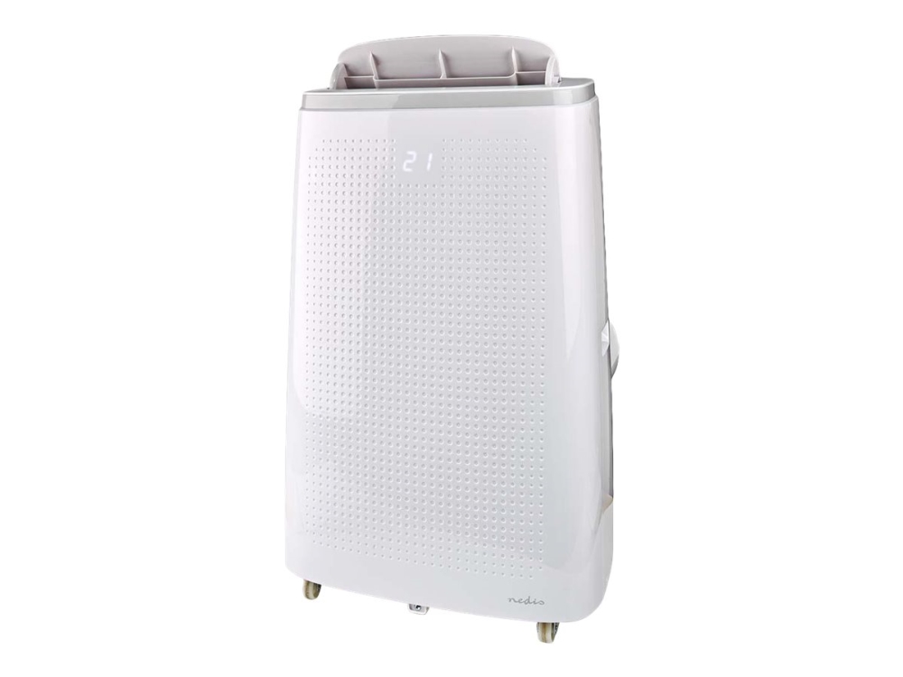 Nedis WIFIACMB1WT16, Forflyttbart klimaanlegg (monoblokk), Kjøling, Avfuktende, Vifte, 16000 BTU/t, 65 dB, 500 m³/t, 140 m³