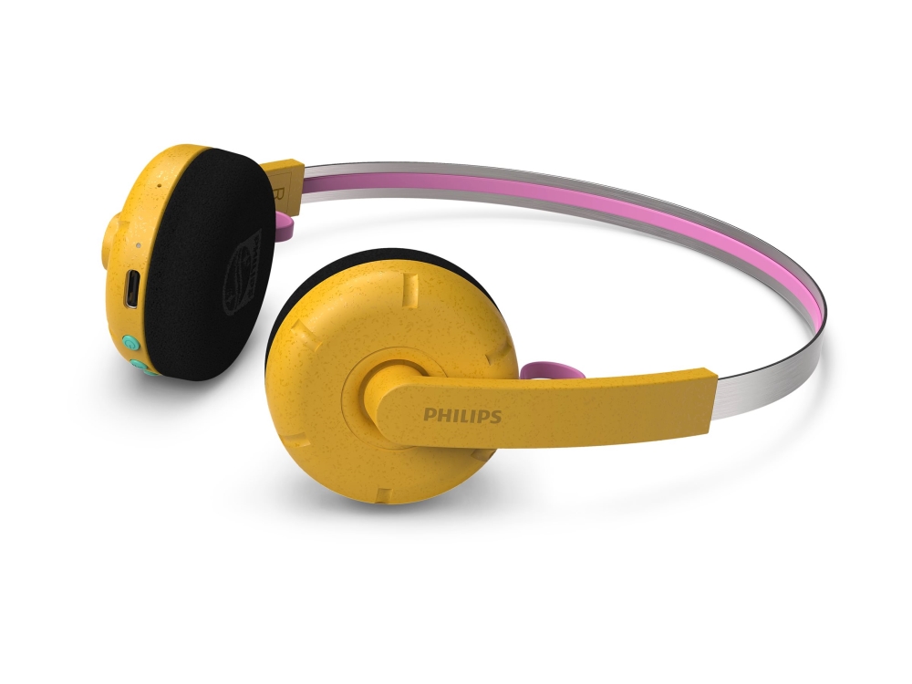 Philips Moving Sound The Ringo Duo (Tams1yl) - Hovedtelefoner Med Mik. - På Øret - Bluetooth - Kablet, Trådløs - Usb-C - Gul