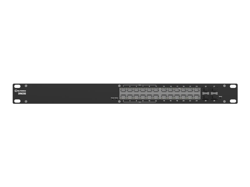 Teltonika-Gesteuerter Iot-Switch Tsw202 Mit Poe+: 8 × 1 Gb Rj45, 2 × 1 Gb Sfp