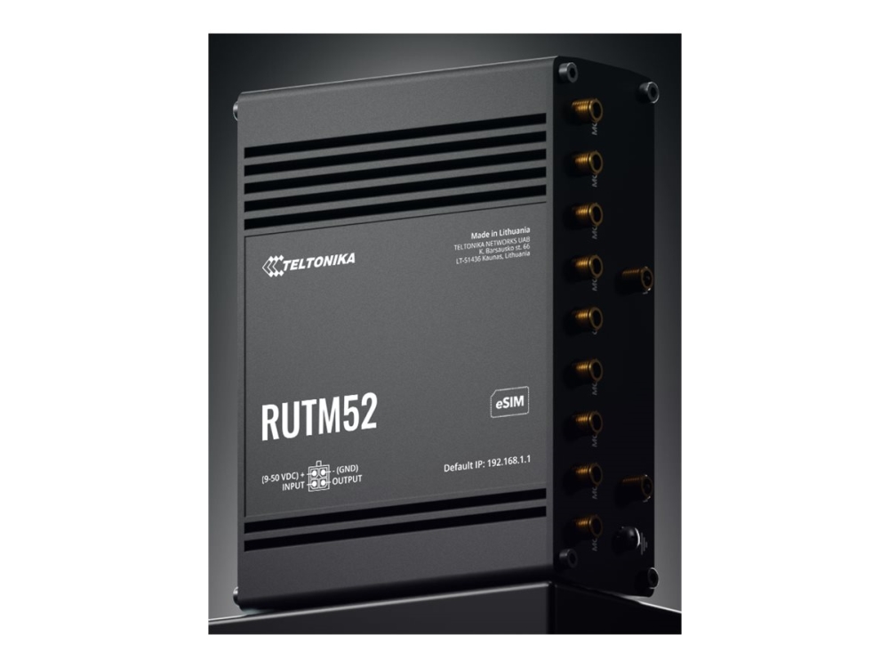 Teltonika RUTM52 Dual 5G Router (RUTM52100000 / Standard package with EU PSU) - Wireless router 802.11a/b/g/n/Wi-Fi 5 Wave 2