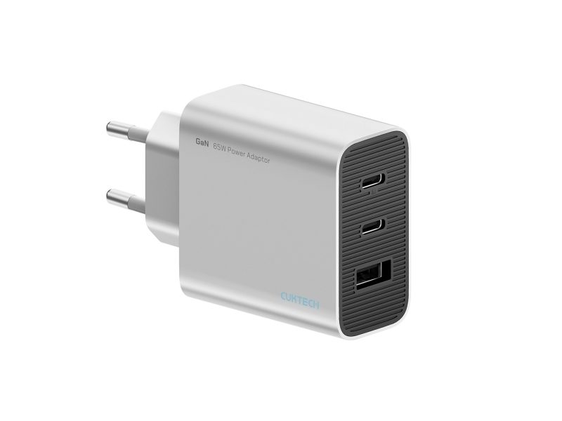Cuktech 65W Gan Netzladegerät 2Xusb-C 1Xusb-A - Grau