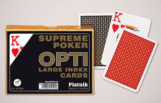 Piatnik Opti Poker Double Deck, 55 Stück(E), 2 Deck(S), Junge/Mädchen, Kinder/Erwachsene, Box, 6,3 Cm