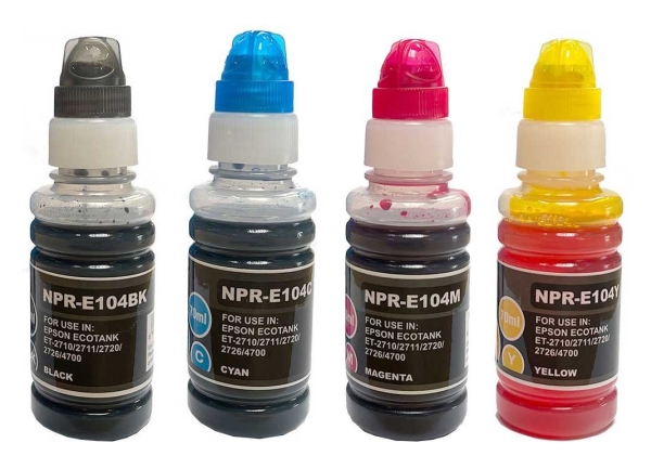 G&Ampg 18723, Kompatibel, Blå, Magenta, Sort, Gul, Epson, 104 Ecotank-Blæk Ecotank Et2710 Ecotank Et2711 Ecotank Et2714 Ecotank Et2715 Ecotank Et2721