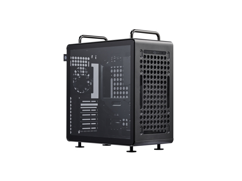 Cooler Master Qube 540, Midi Tower, Pc, Schwarz, Itx, Micro Atx, Atx, Eatx, Stahl, Gehärtetes Glas, 17,2 Cm