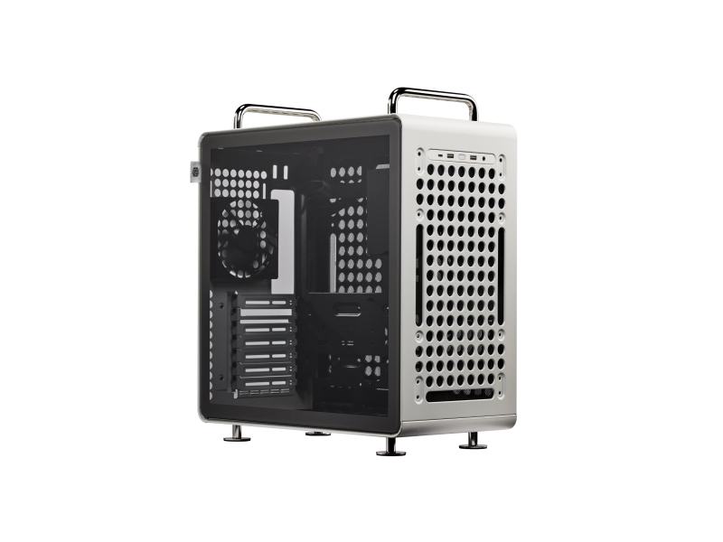 Cooler Master Qube 540, Midi Tower, Pc, Silber, Itx, Micro Atx, Atx, Eatx, Stahl, Gehärtetes Glas, 17,2 Cm