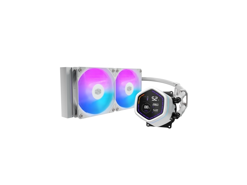Cooler Master Masterliquid Core Nex Digital, All-In-One-Flüssigkeitskühler, 12 Cm, 650 Rpm, 1750 Rpm, 122 M³/H, Schwarz