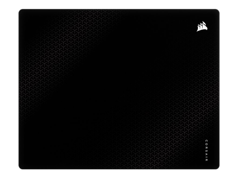 Corsair Mm Glass Large, Schwarz, Einfarbig, Glas, Anti-Rutsch-Basis, Gaming-Mauspad