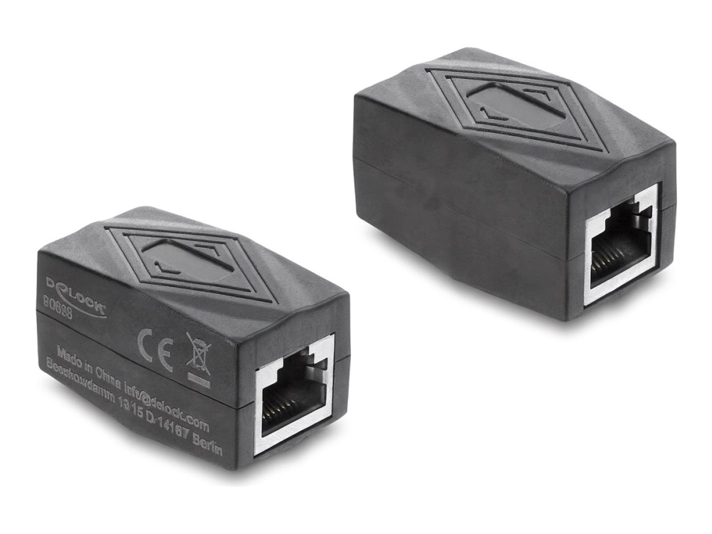 Delock - Netværkskobling - Rj-45 (Hun) Til Rj-45 (Hun) - Cat 6 - Sort