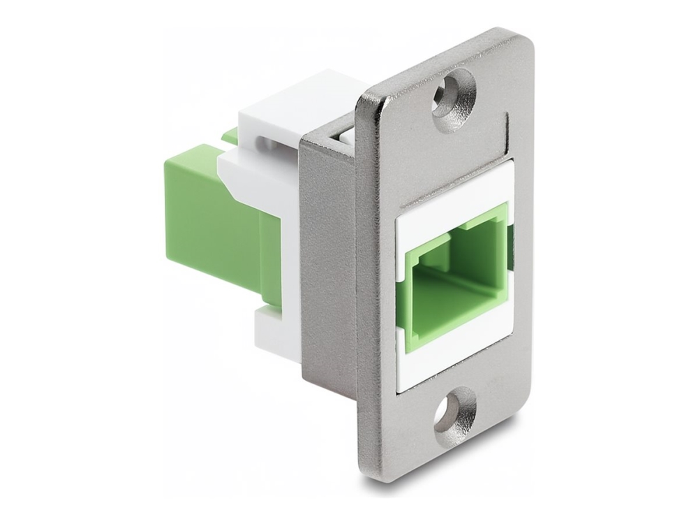 Delock Panel Mount Sc Simplex Buchse Zu Sc Simplex Buchse Silber / Lindgrün / Weiß, Sc/Sc, Weiß, Silber, Limette, Multi-Modus, Zink, Kunststoff, 19,1