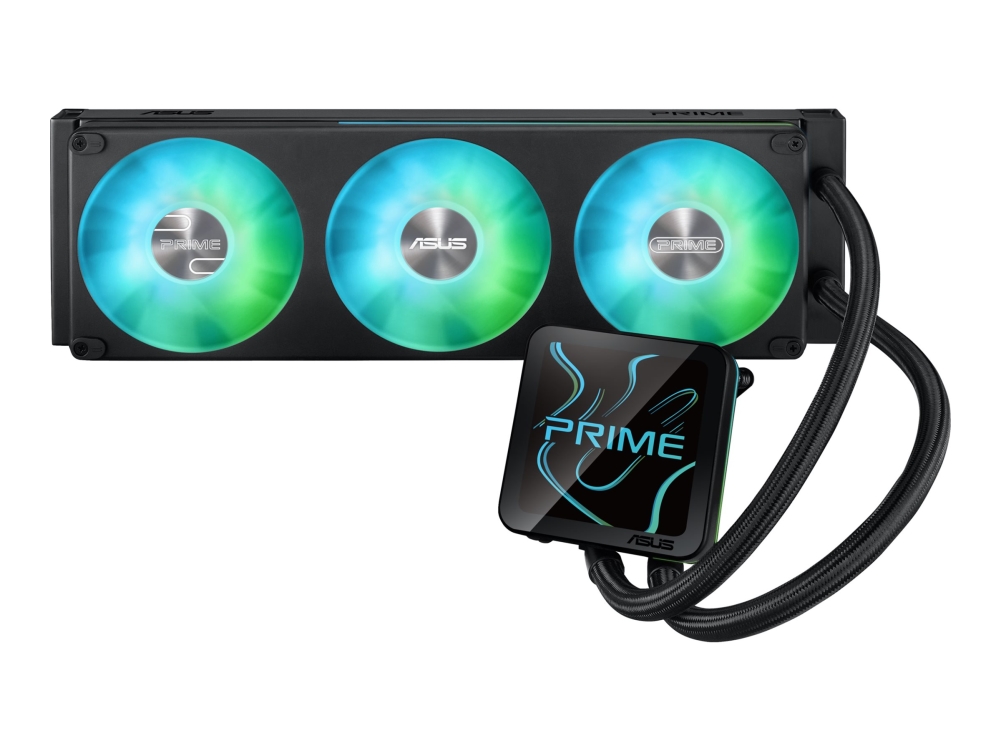Asus Prime Lc Ii 360 Argb Lcd - Processors Flydende Kølesystem - Radiatorstørrelse: 360 Mm - (For: Am4, Am5, Lga1851, Lga1700) - Kobber - 3 X 120 Mm