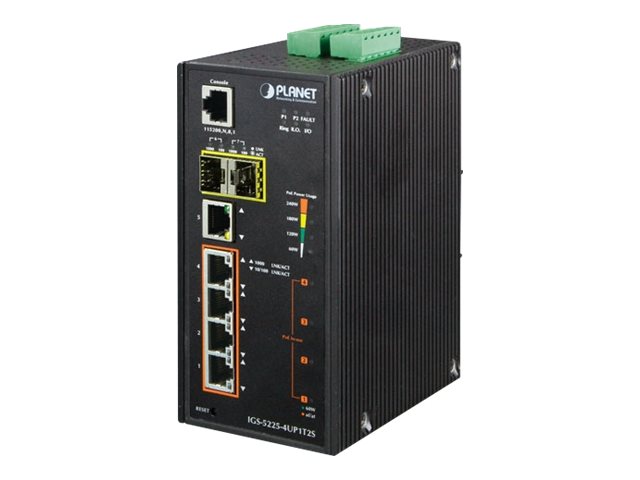 Planet Igs-5225-4Up1t2s, Managed, L2+, Gigabit Ethernet (10/100/1000), Vollduplex, Power Over Ethernet (Poe), Wandmontage