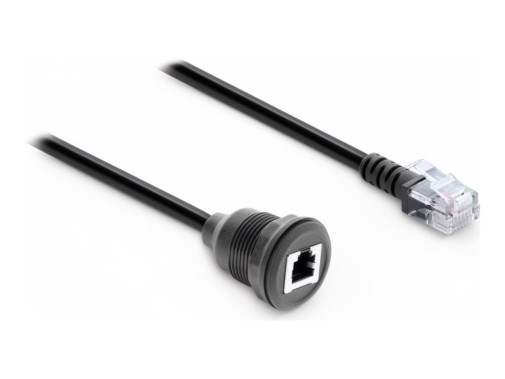 Delock - Forlængerkabel Til Telefon - Rj-12 (Han) Til Rj-12 (Hun) - 50 Cm - 4 Mm - Sort