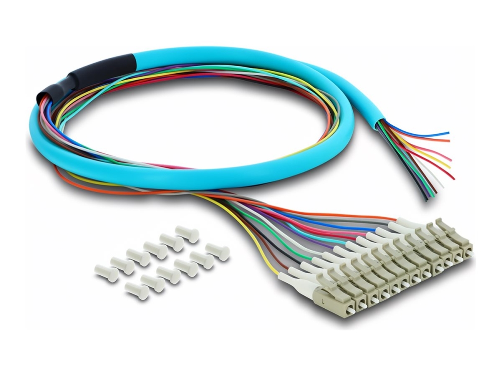 Delock 91054, 1 M, 12X Lc, Pigtail