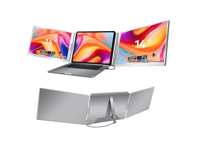 Monitor Extralink Smart Life 14" 2-Bildschirm Monitor Für 12 Bis 17,3" S688