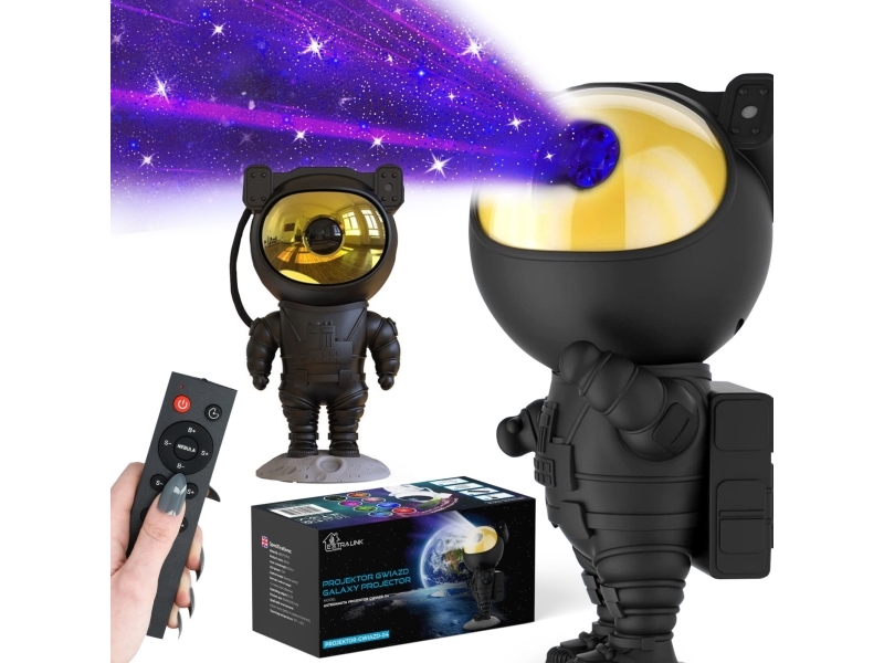 Sternenhimmel Projektor Galaxy Projektor Schwarz | Nachtlampe, Projektor | Für Kinder, In Form Eines Astronauten