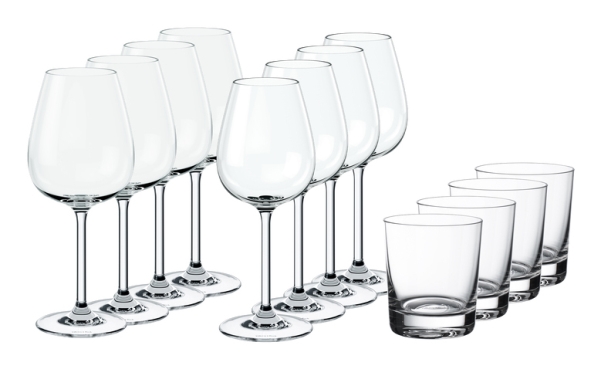 Villeroy & Boch Purismo, Universelles Weinglas, Flötenglas, Glas, Transparent, 35,5 Cm, 200 Ml