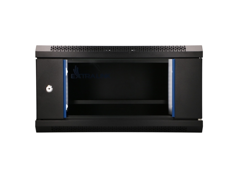 Extralink Lite 4U 530X400 Wall-Mounted Rackmount Cabinet Black, Freistehendes/Wand-/Bodenmontiertes Regal, 4U, 20 Kg, Schwarz