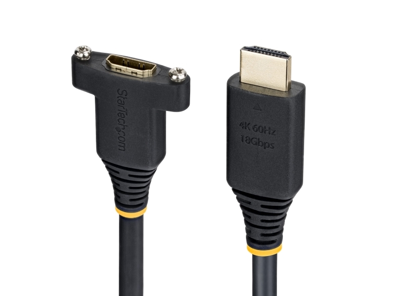 Startech.Com Hdmi2pnlfm-180Cm, 1,8 M, Hdmi Typ A (Standard), Hdmi Typ A (Standard), 5120 × 2880 Pixel, 18 Gbit/S, Schwarz