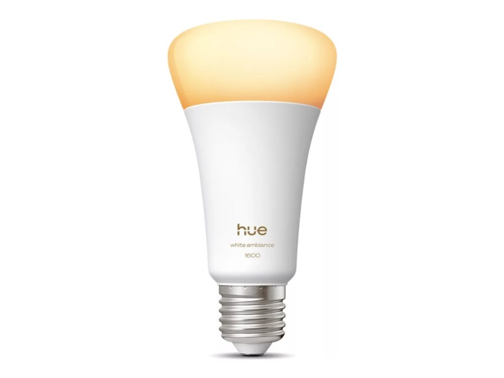 Philips Hue Smart Led A67 Bulb, White Ambiance, E27 Base, 11.8W, Full Spectrum Light 1000K-20000K, 1600 Lumens, Dimmable, Works With Alexa, Google As